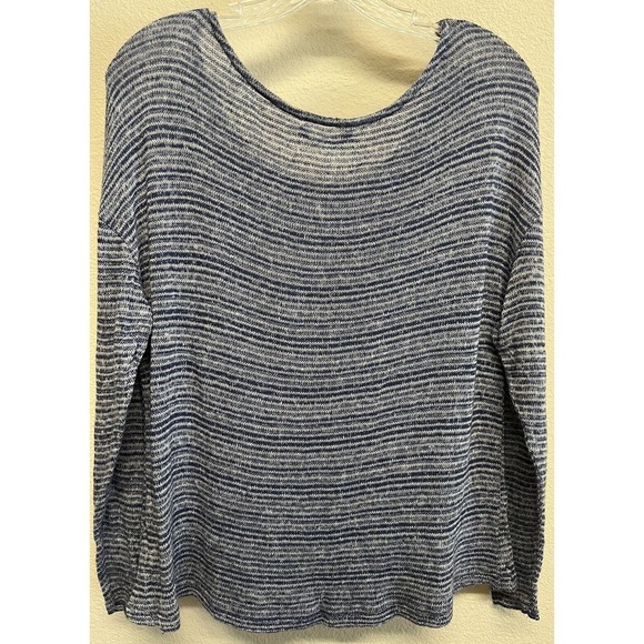 Brandy Melville Blue Stripe Wool Blend Long Sleeve Sweater Womens One Size - Picture 8 of 8